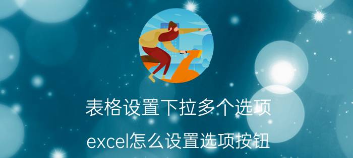 表格设置下拉多个选项 excel怎么设置选项按钮？